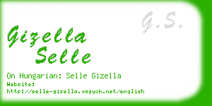 gizella selle business card